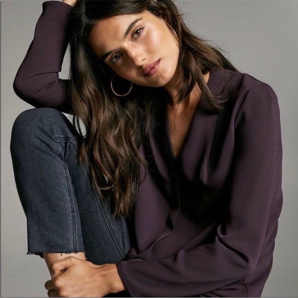 Aritzia Tops - Aritzia Babaton Power Blouse in Plum Purple